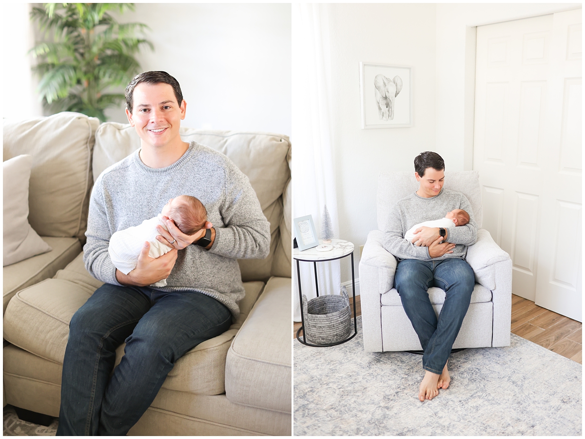 New dad family newborn photos