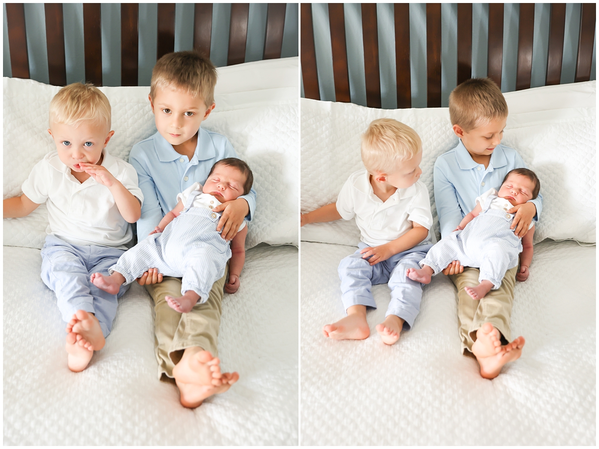 Three boys newborn session