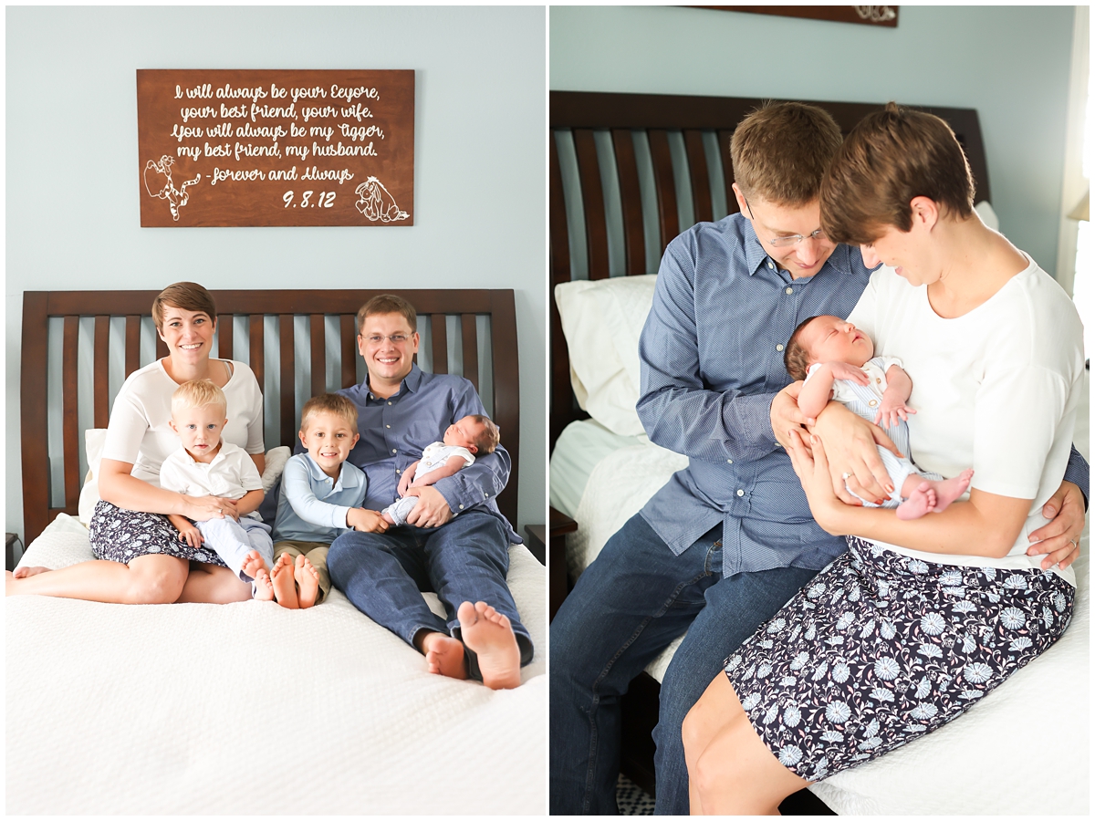 Family of five newborn photos