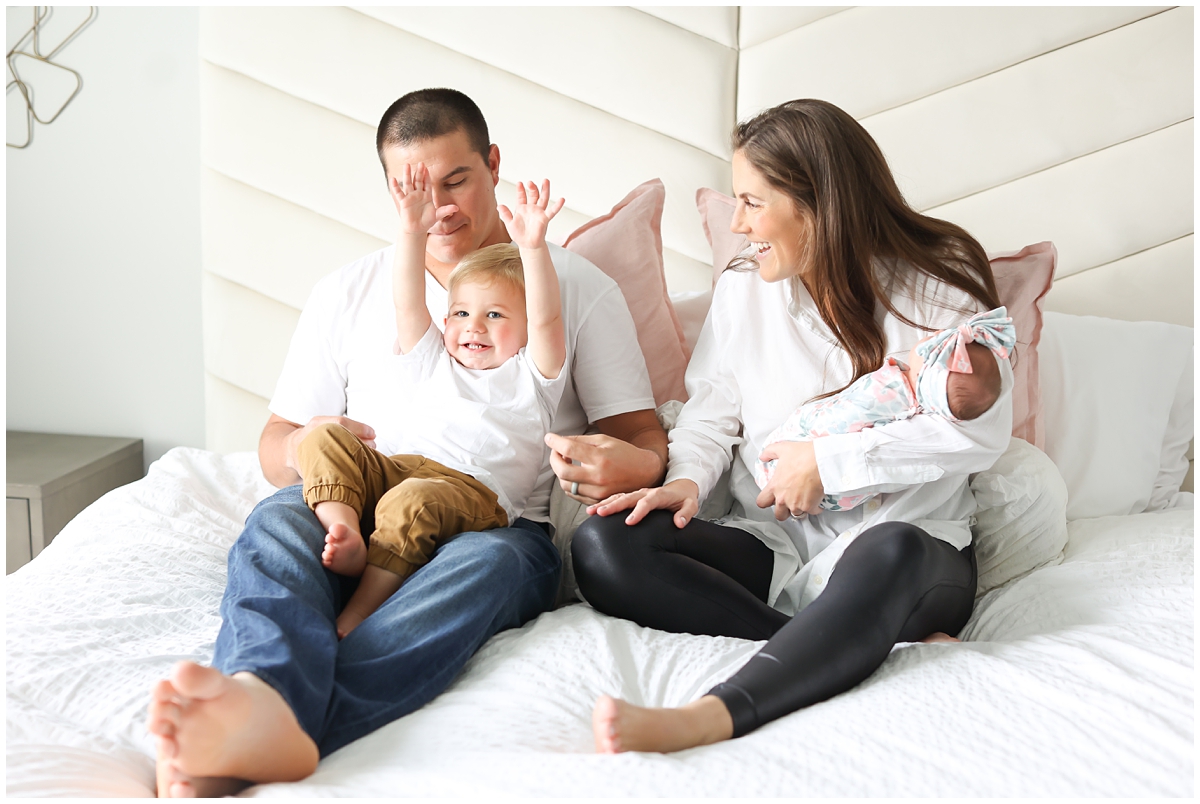 Happy big brother newborn photos