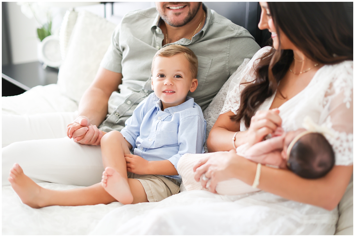 Happy big brother newborn session