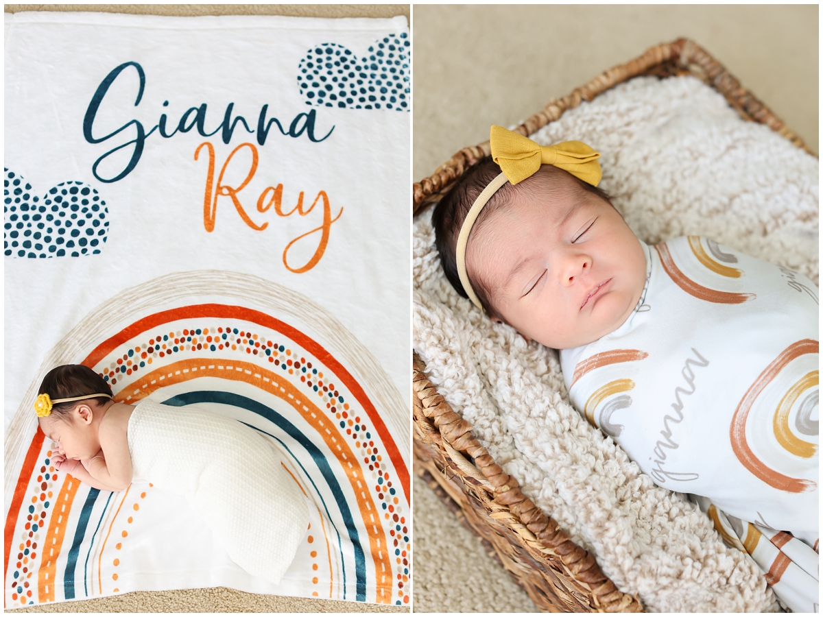 Rainbow baby newborn photos