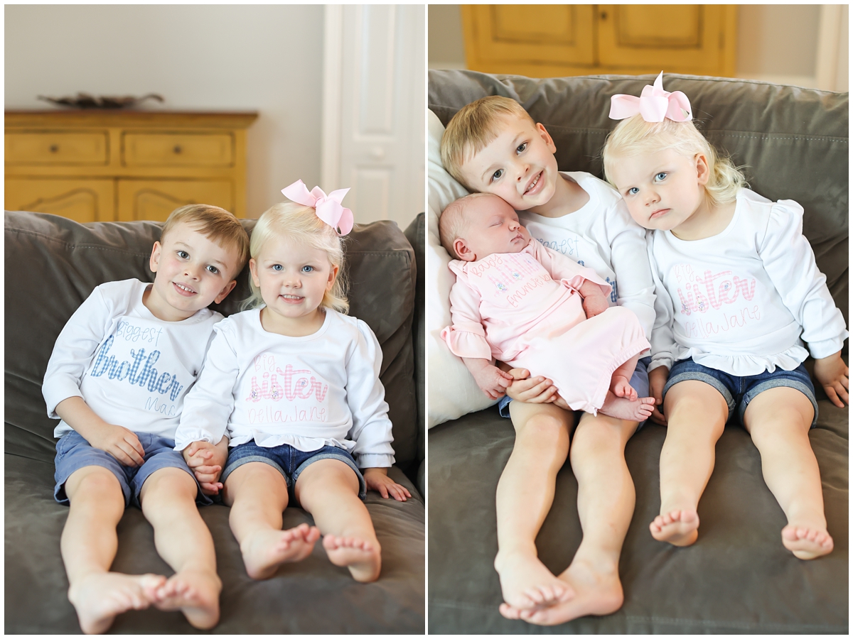 Big brother big sister newborn session