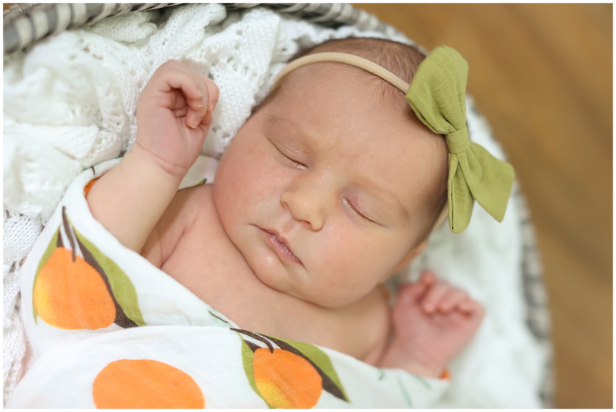 Florida baby newborn orange swaddle